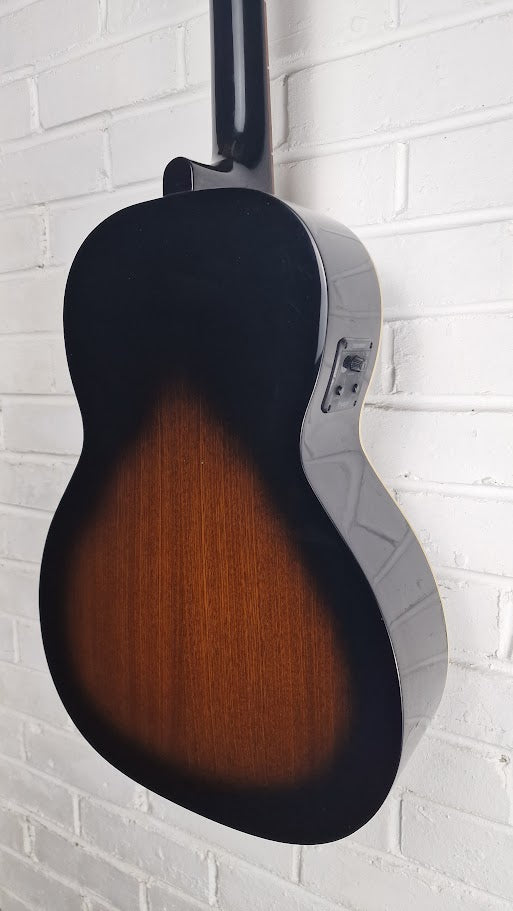 HARTWOOD VILLANELLE PARLOUR SUNBURST ELECTRO ACOUSTIC GUITAR