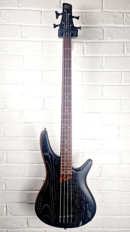 IBANEZ SR670 SKF SR SILVER WAVE BLACK 4 STRING BASS GUITAR