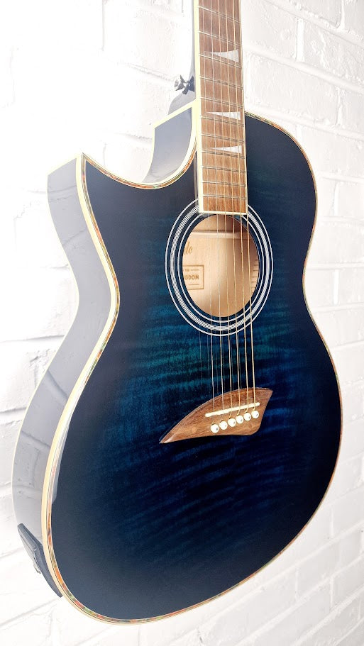 LINDO ORG SL SLIM BLULE ELECTRO ACOUSTIC GUITAR