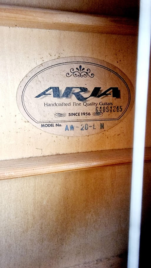 ARIA AW-20L N NATURAL LEFT HANDED ACOUSTIC GUITAR