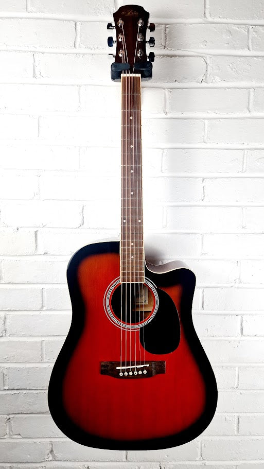 ARIA AWN-15CE BS BROWN SUNBURST ELECTRO ACOUSTIC GUITAR