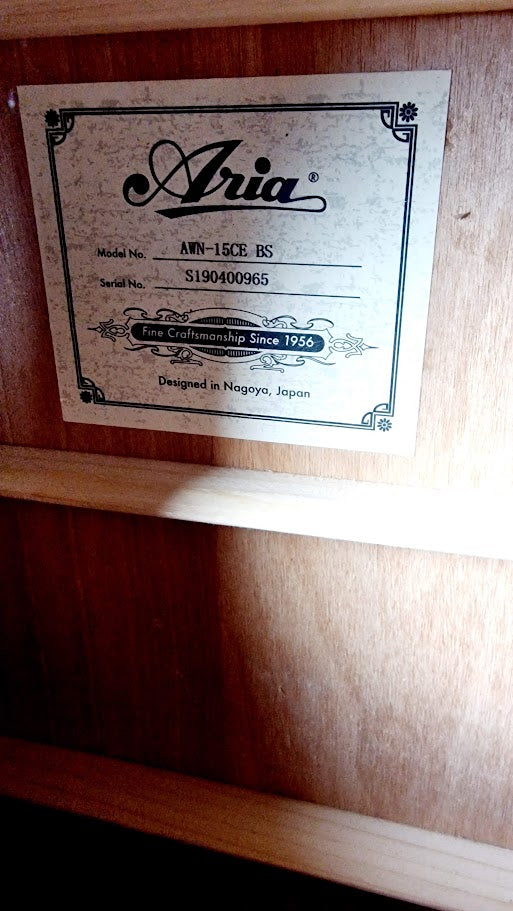 ARIA AWN-15CE BS BROWN SUNBURST ELECTRO ACOUSTIC GUITAR