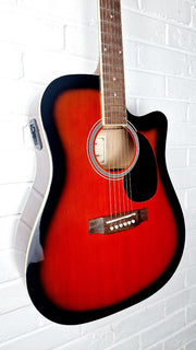 ARIA AWN-15CE BS BROWN SUNBURST ELECTRO ACOUSTIC GUITAR