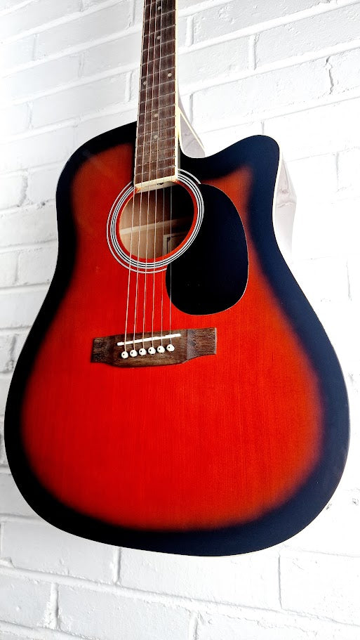 ARIA AWN-15CE BS BROWN SUNBURST ELECTRO ACOUSTIC GUITAR