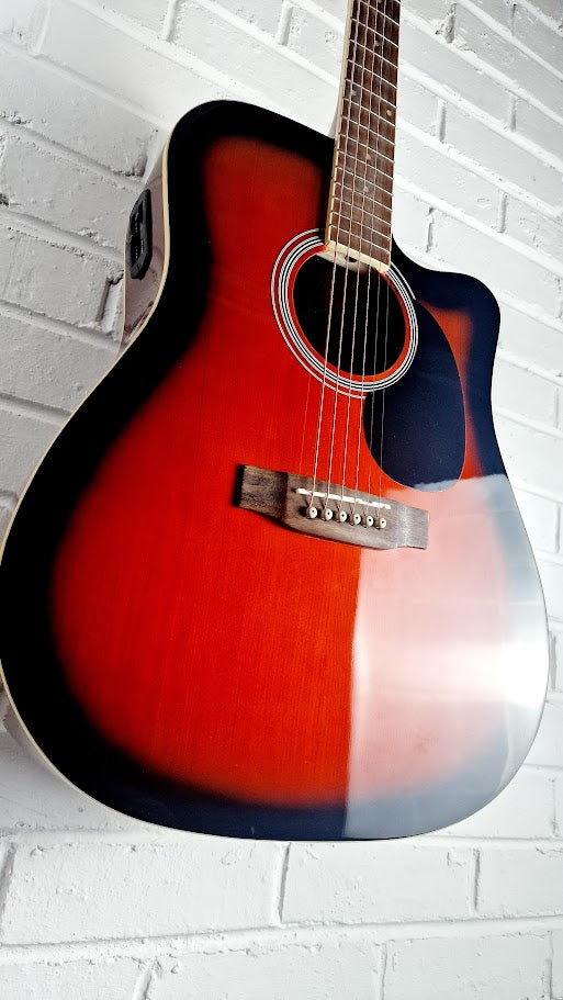 ARIA AWN-15CE BS BROWN SUNBURST ELECTRO ACOUSTIC GUITAR