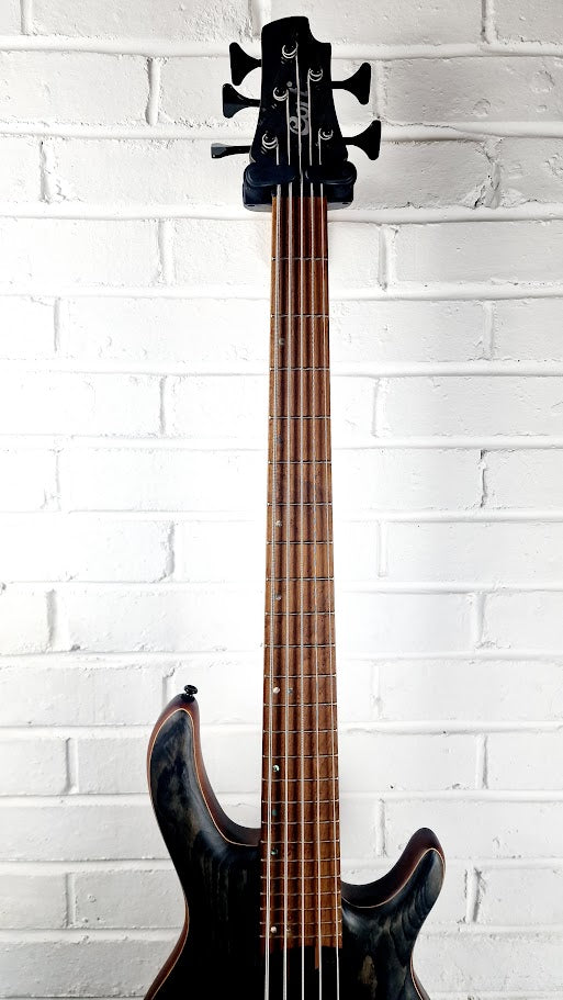 CORT B5 ELEMENT ARTISAN OPEN PORE TRANS BLACK 5 STRING BASS GUITAR
