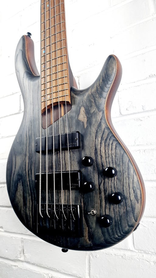 CORT B5 ELEMENT ARTISAN OPEN PORE TRANS BLACK 5 STRING BASS GUITAR