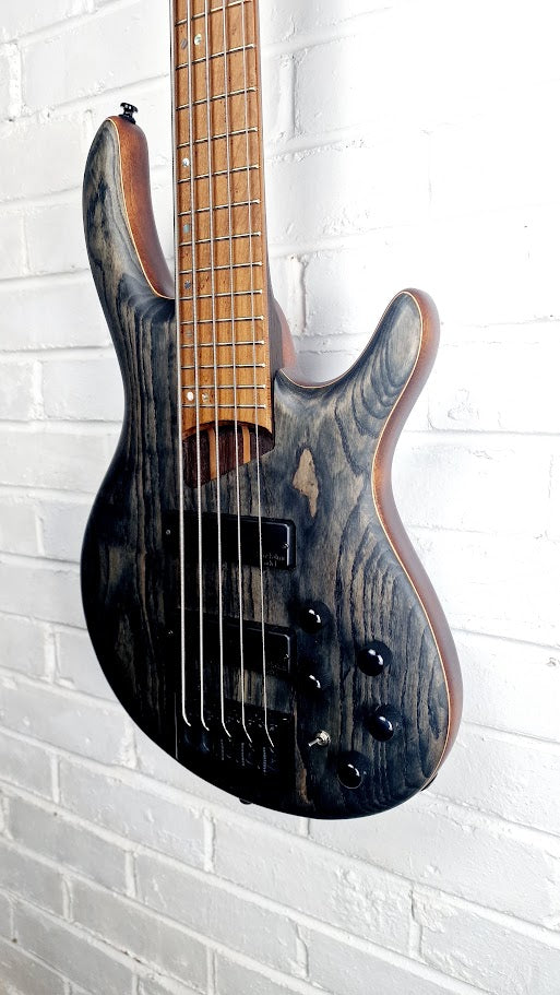 CORT B5 ELEMENT ARTISAN OPEN PORE TRANS BLACK 5 STRING BASS GUITAR