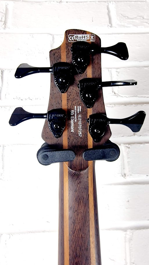 CORT B5 ELEMENT ARTISAN OPEN PORE TRANS BLACK 5 STRING BASS GUITAR