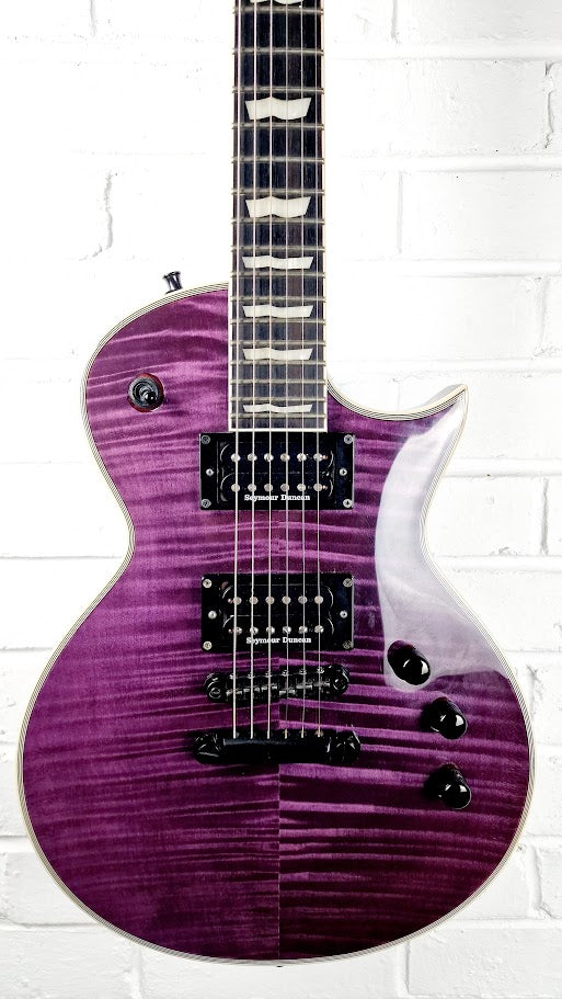 ESP LTD EC-1000FM STP DELUXE SEE THRU PURPLE LES PAUL ELECTRIC GUITAR