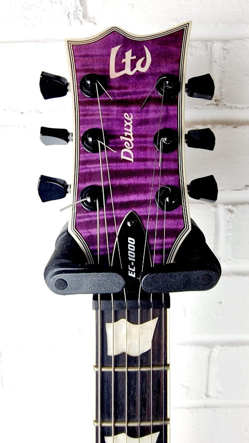 ESP LTD EC-1000FM STP DELUXE SEE THRU PURPLE LES PAUL ELECTRIC GUITAR