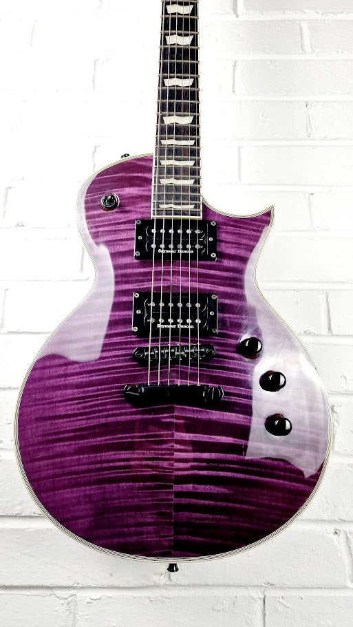 ESP LTD EC-1000FM STP DELUXE SEE THRU PURPLE LES PAUL ELECTRIC GUITAR