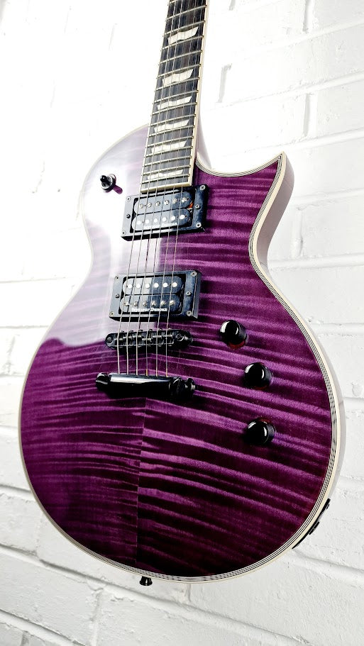 ESP LTD EC-1000FM STP DELUXE SEE THRU PURPLE LES PAUL ELECTRIC GUITAR
