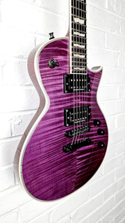 ESP LTD EC-1000FM STP DELUXE SEE THRU PURPLE LES PAUL ELECTRIC GUITAR