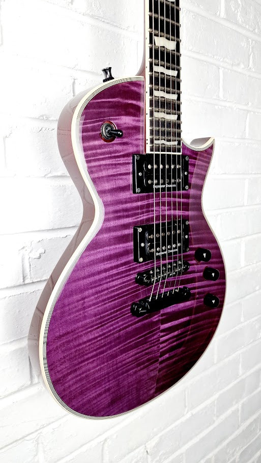 ESP LTD EC-1000FM STP DELUXE SEE THRU PURPLE LES PAUL ELECTRIC GUITAR