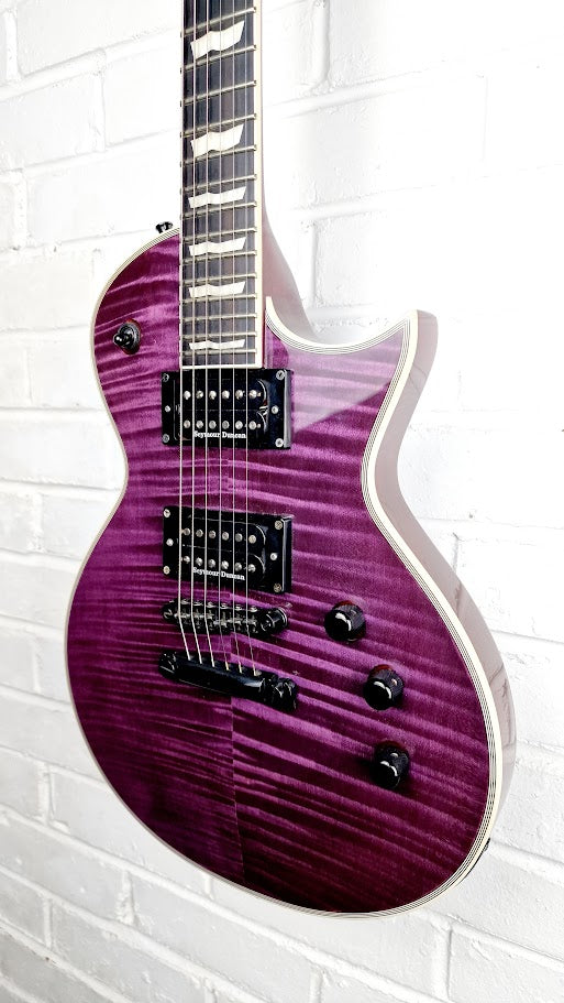 ESP LTD EC-1000FM STP DELUXE SEE THRU PURPLE LES PAUL ELECTRIC GUITAR
