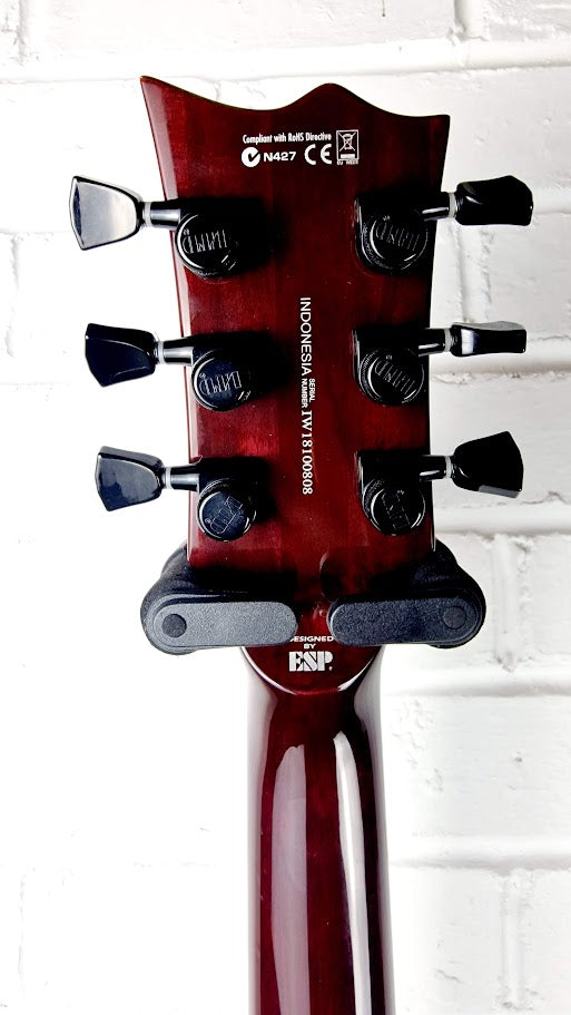 ESP LTD EC-1000FM STP DELUXE SEE THRU PURPLE LES PAUL ELECTRIC GUITAR