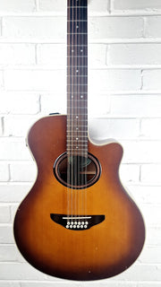 YAMAHA APX-5-12A DARK BROWN BURST 12 STRING ELECTRO ACOUSTIC GUITAR