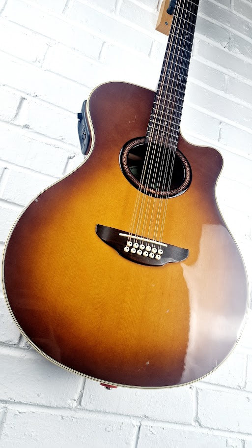 YAMAHA APX-5-12A DARK BROWN BURST 12 STRING ELECTRO ACOUSTIC GUITAR