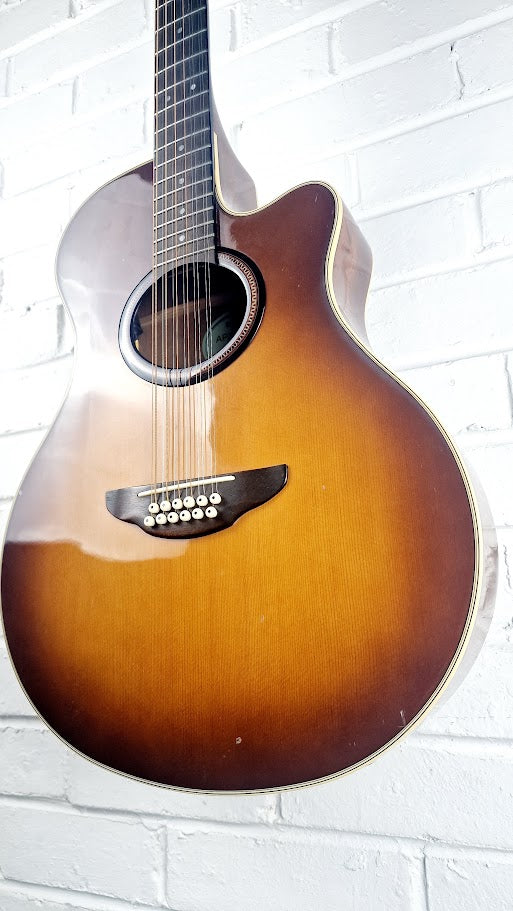 YAMAHA APX-5-12A DARK BROWN BURST 12 STRING ELECTRO ACOUSTIC GUITAR