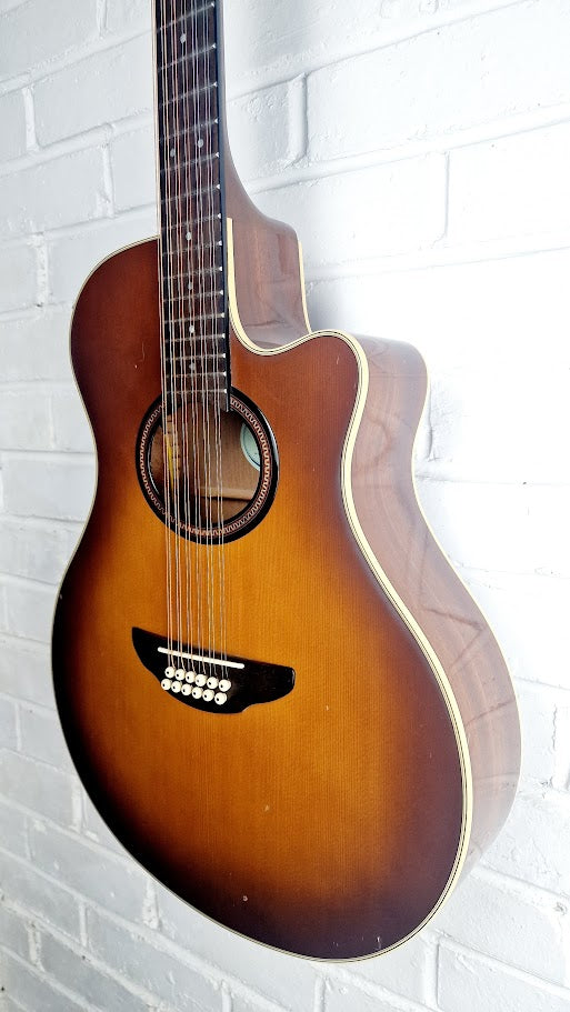 YAMAHA APX-5-12A DARK BROWN BURST 12 STRING ELECTRO ACOUSTIC GUITAR