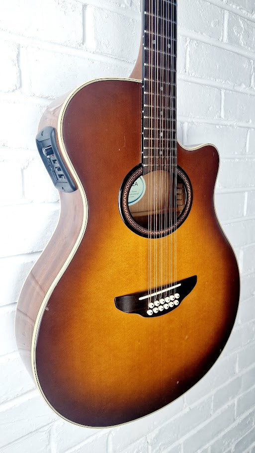 YAMAHA APX-5-12A DARK BROWN BURST 12 STRING ELECTRO ACOUSTIC GUITAR