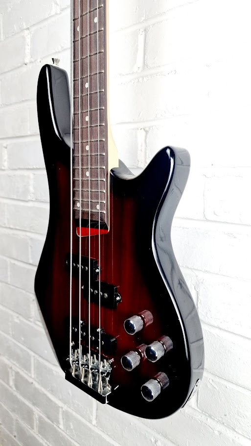 GEAR4MUSIC 4 STRING PRECISION BASS GUITAR TRANS RED BURST