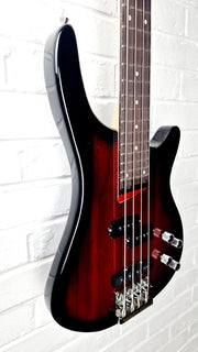 GEAR4MUSIC 4 STRING PRECISION BASS GUITAR TRANS RED BURST