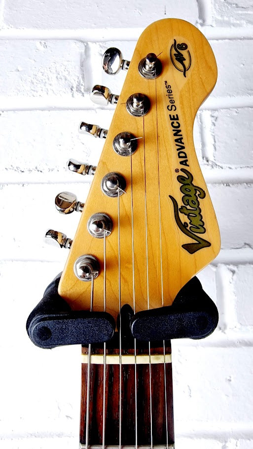 VINTAGE ADVANCE AV6 LAGUNA BLUE STRATOCASTER ELECTRIC GUITAR