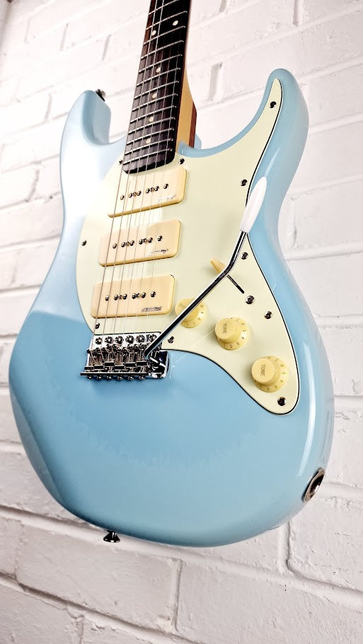 VINTAGE ADVANCE AV6 LAGUNA BLUE STRATOCASTER ELECTRIC GUITAR