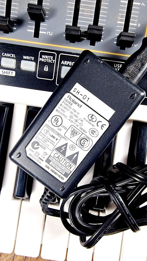 ROLAND GAIA SH-01 SYTHESIZER AND POWER SUPPLY