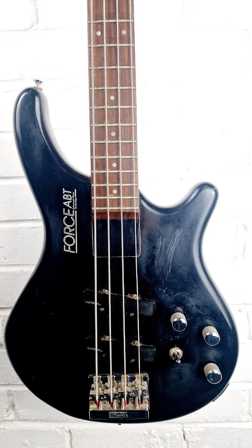 WASHBURN FORCE ABT 80s 4 STRING BLACK BASS GUITAR