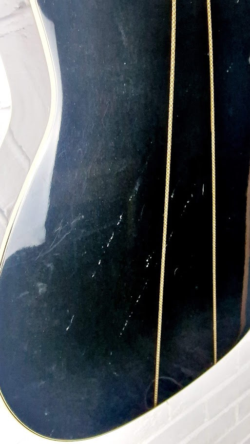 YAMAHA FG340 BLACK WITH WHITE PICKGUARD ACOUSTIC GUITAR