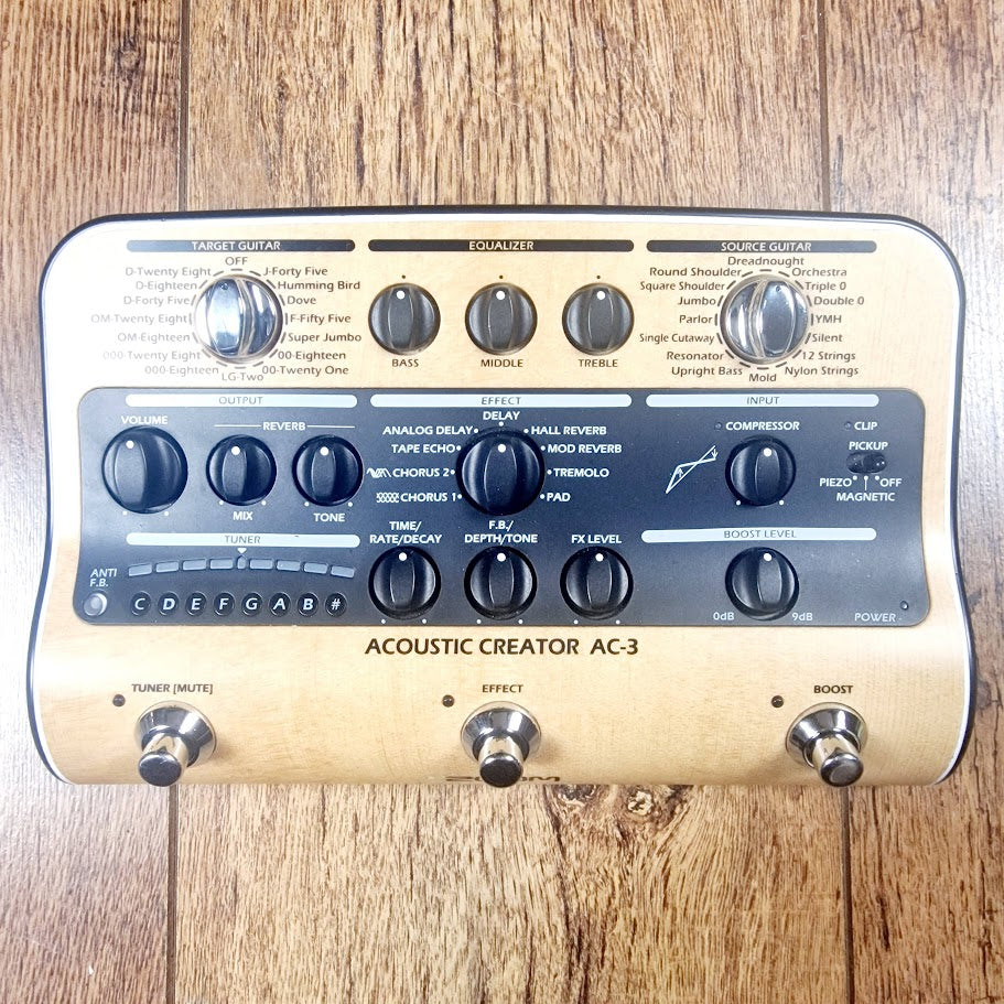 ZOOM ACOUSTIC CREATOR AC3 AC-3 GUITAR EFFECTS PROCESSOR PEDAL