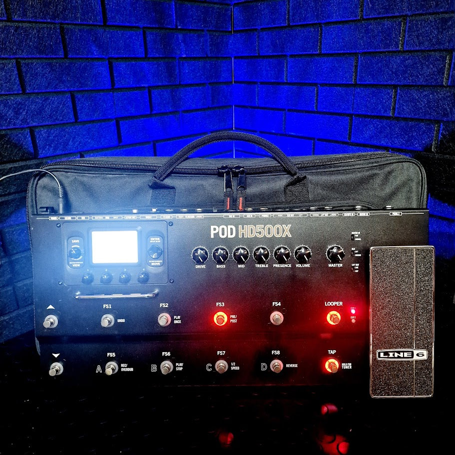 LINE 6 POD HD500X AMP MODELLING MULTI EFFECTS PEDAL + GATOR CASE