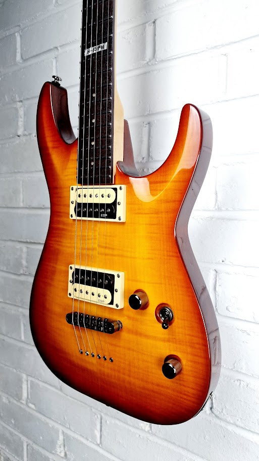 ESP LTD H-101FM AMBER SUNBURST ELECTRIC GUITAR