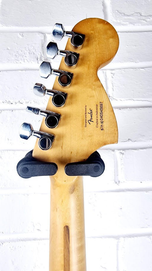 SQUIER STRATOCASTER 2004 INDONESIA SUNBURST LEFT HANDED ELECTRIC GUITAR