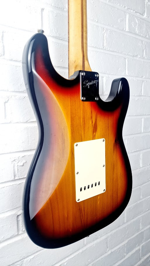 SQUIER STRATOCASTER 2004 INDONESIA SUNBURST LEFT HANDED ELECTRIC GUITAR