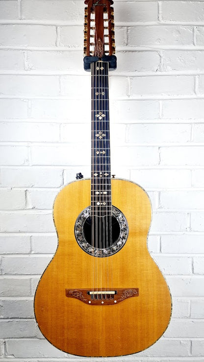 OVATION 1658 CUSTOM LEGEND 12 STRING BOWL BACK GUITAR AND HARD CASE