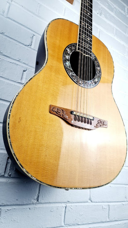 OVATION 1658 CUSTOM LEGEND 12 STRING BOWL BACK GUITAR AND HARD CASE