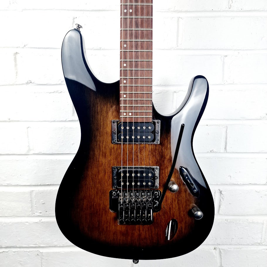 IBANEZ S520 TRANSPARENT BLACK SUNBURST ELECTRIC GUITAR