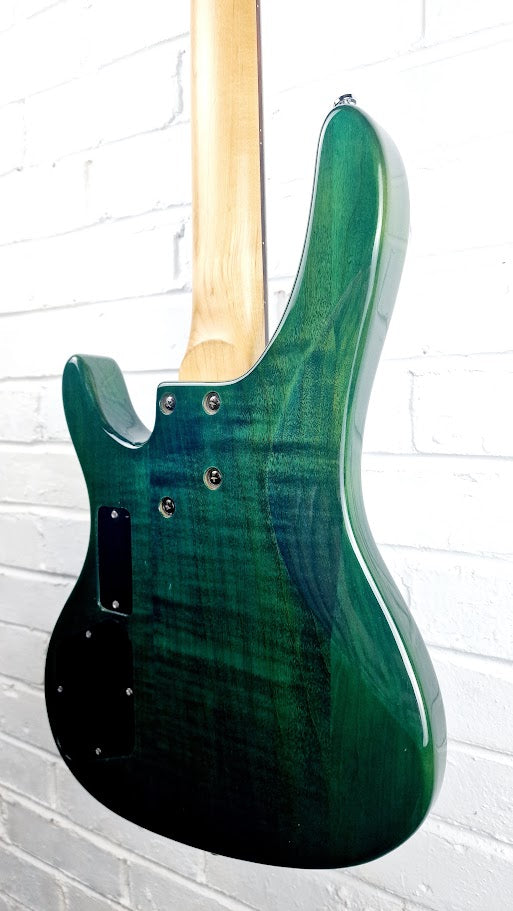 WASHBURN XB500 BANTAM 5 STRING ACTIVE BASS TRANSPARENT GREEN