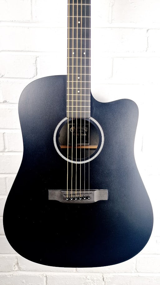 MARTIN DCXAE BLACK ELECTRO ACOUSTIC GUITAR