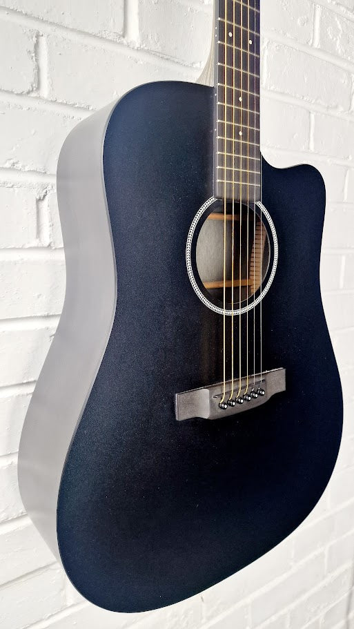 MARTIN DCXAE BLACK ELECTRO ACOUSTIC GUITAR
