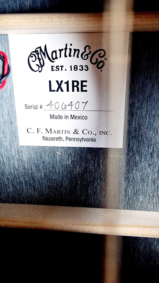 MARTIN LX1RE LITTLE MARTIN ELECTRO ACOUSTIC GUITAR