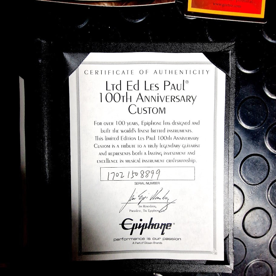 EPIPHONE LES PAUL CUSTOM PRO OUTFIT 100TH ANNIVERSARY CHERRY + CASE