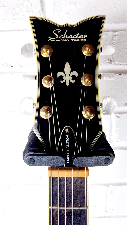 SCHECTER DIAMOND SERIES TEMPEST CUSTOM BLACK ELECTRIC GUITAR