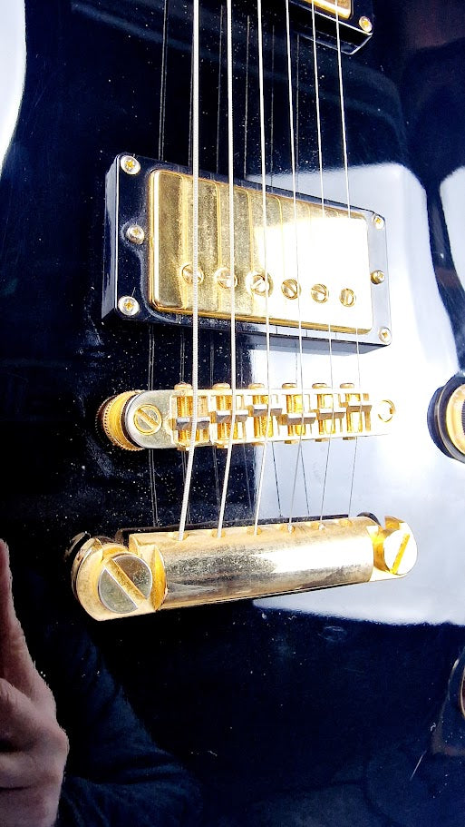 SCHECTER DIAMOND SERIES TEMPEST CUSTOM BLACK ELECTRIC GUITAR