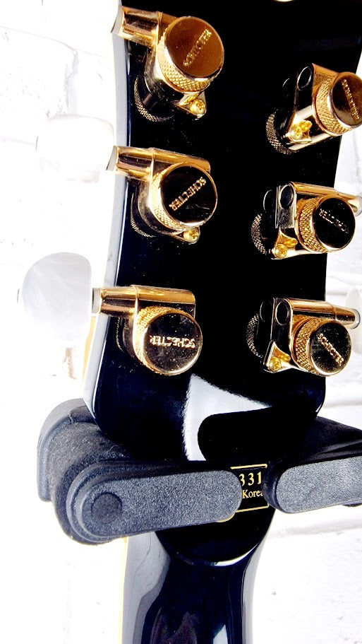 SCHECTER DIAMOND SERIES TEMPEST CUSTOM BLACK ELECTRIC GUITAR