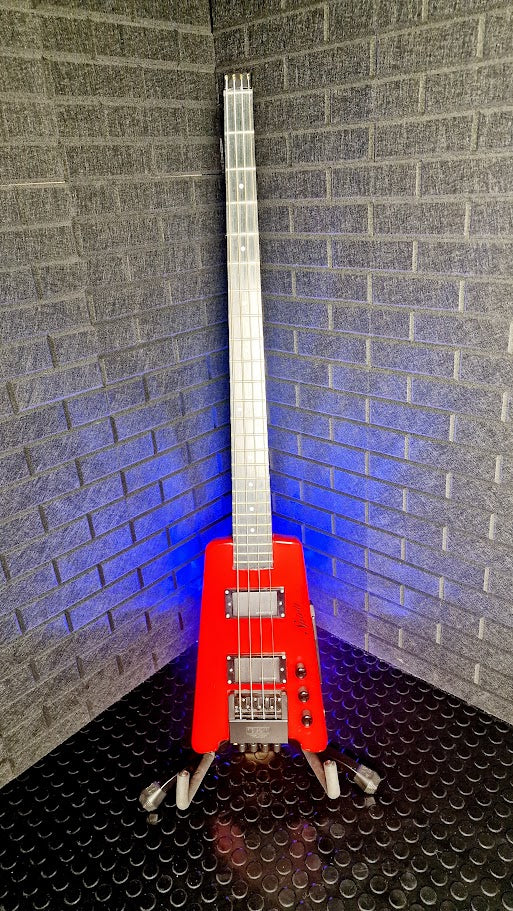 SPIRIT BY STEINBERGER XT-2 HOT ROD RED 4 STRING HEADLESS BASS GUITAR